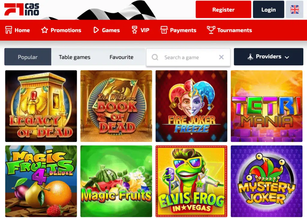 F1 Casino Games
